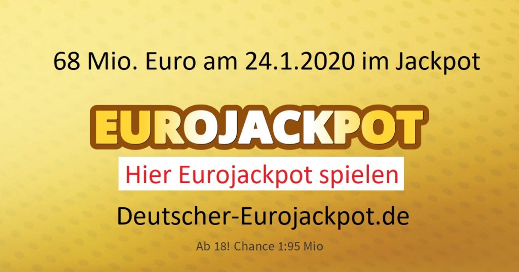 Eurojackpot 24.1.2020 für Freitag